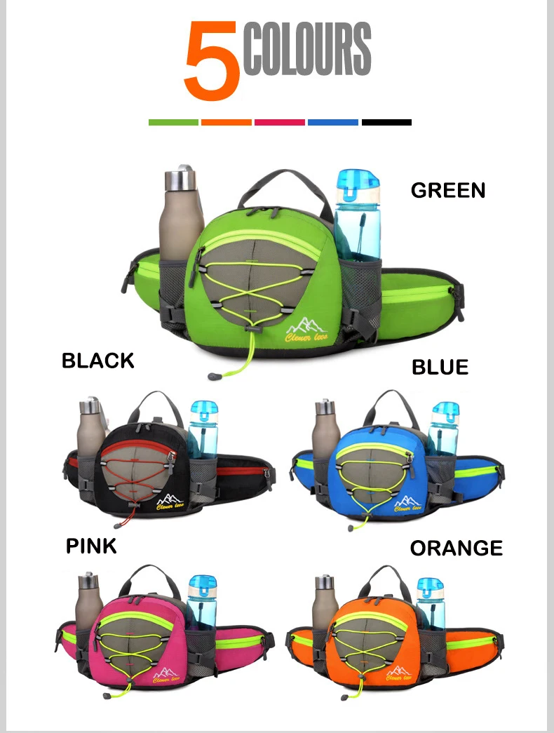 Men Outdoor Running Bags,Waterproof Camping Sports Bag Women,Cycling Running Waist Backpack,Multifunction Climbing Hiking Bags