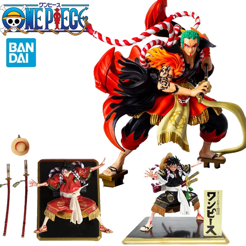 

Bandai Аниме One Piece Gk Кабуки ророноа Зоро фигурки героев нового мира кимоно Луффи модель подарок для мальчика коллекционные декоративные игрушки