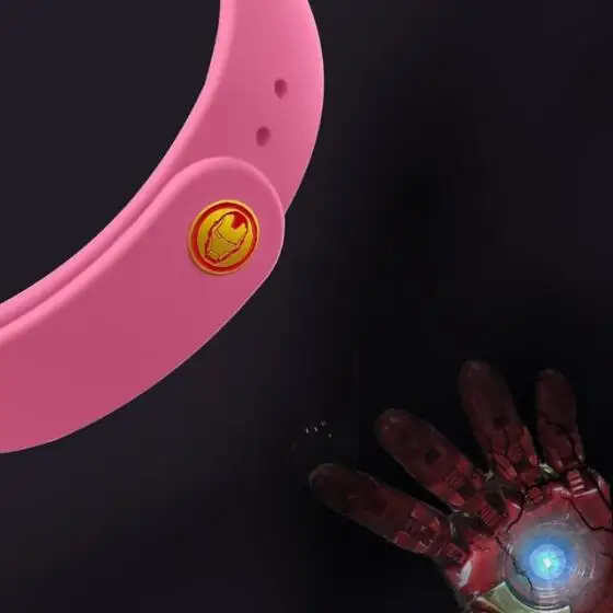 Горячая Марвел из Мстителей фильм герой для Xiaomi mi Band 4 3 2 Браслет ремешок mi band 3 2 наручный ремешок для mi band 2 3 4 силиконовый - Цвет ремешка: pink NO.3