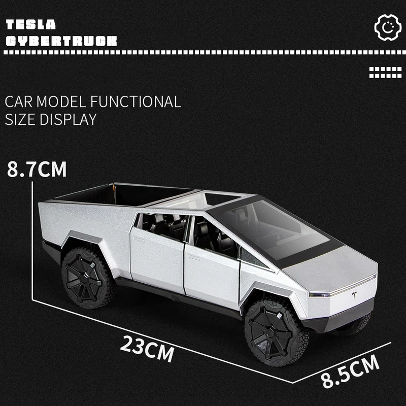 1:24 Tesla Cybertruck Pickup Alloy Diecasts & Toy Vehicles Metal Toy Car Model Sound and light Pull back Collection Kids Toys 3 1:24 Tesla Cybertruck Pickup Alloy Diecasts & Toy Vehicles Metal Toy Car Model Sound and light Pull back Collection Kids Toys 3