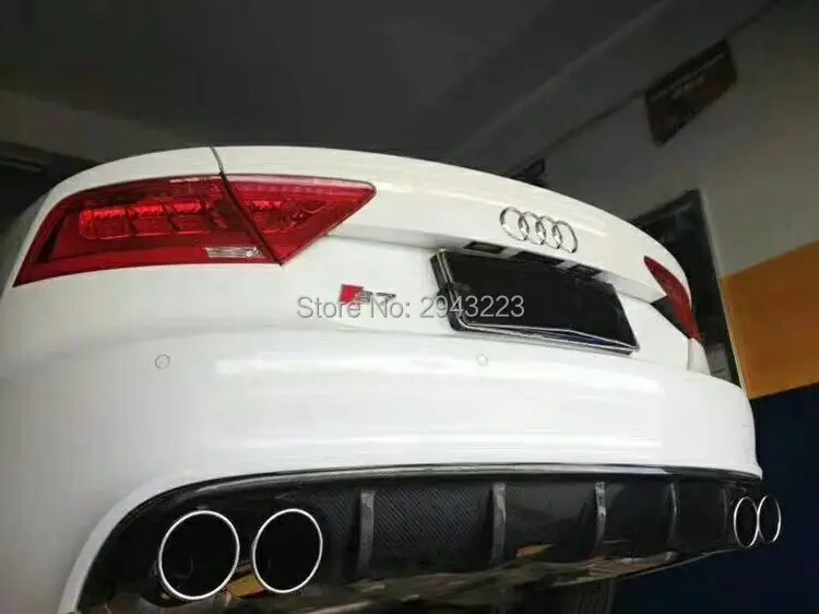 Автомобильный Стайлинг для Audi A7 Sline S7 бампер 2012- карбоновый задний спойлер диффузор бампер Защита защитная накладка