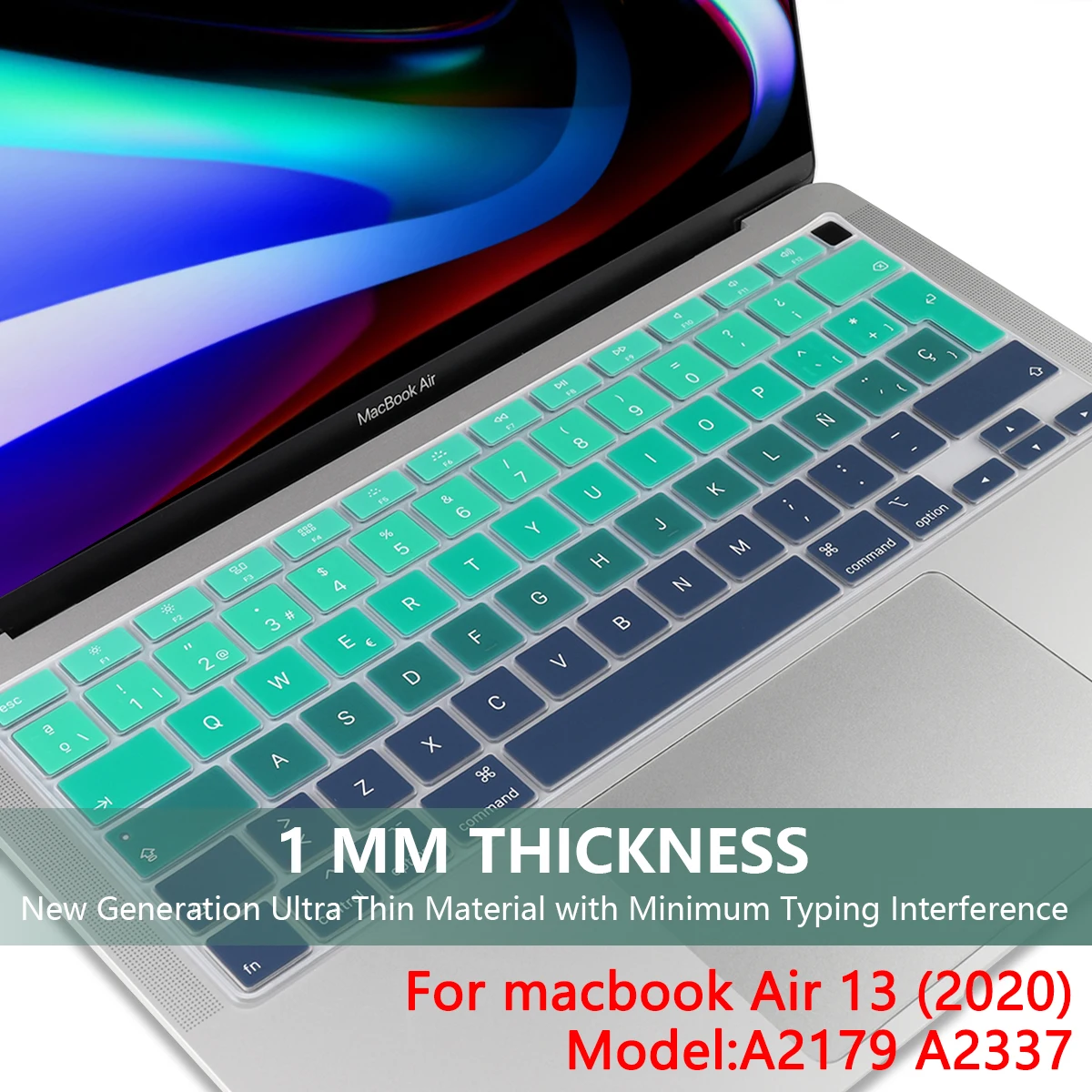 US EU Enter Russian Spanish french English Keyboard cover film Skin For Macbook new air 13 2020 A2179 A2337 keyboard Protector