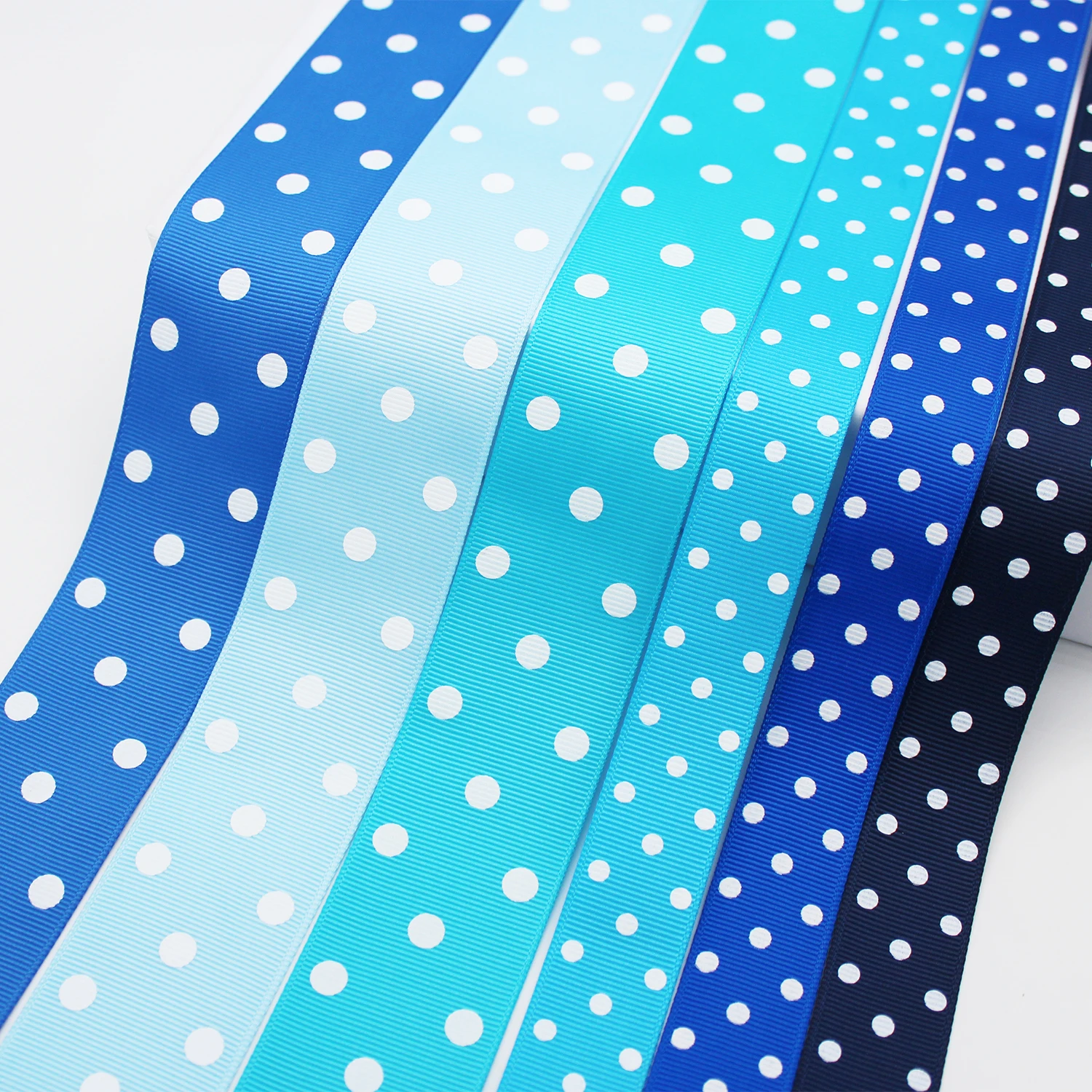 Blue Tapes Printed Grosgrain Satin Ribbons Dot Heart Star Gingham Velvet For DIY Hair Bows Crafts Accessories