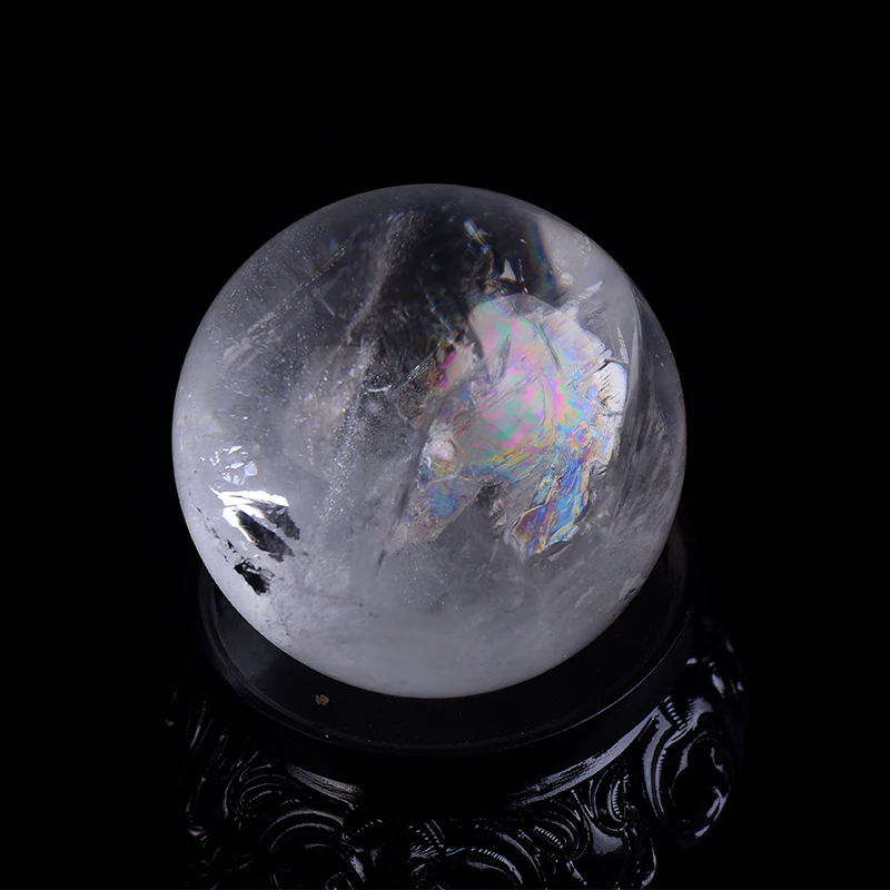 1PC Natural Rock Crystal Quartz Ball Polished Globe Massaging Ball Reiki Healing Stone Home Decoration Exquisite Souvenirs Gift 6
