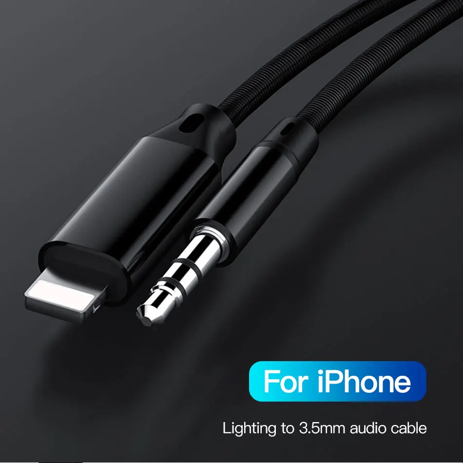 ACCEZZ для освещения автомобиля аудио кабель до 3,5 мм разъемы динамик кабель для iphone 7 8 Plus X Xr Xs Max наушники MP3 музыка AUX шнур