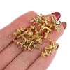 12pcs/set 1:12 Miniature Gold Color Metal Water Tap Faucet For Dollhouse Bathroom Kitchen Accessories Dollhouse Miniature Faucet 1