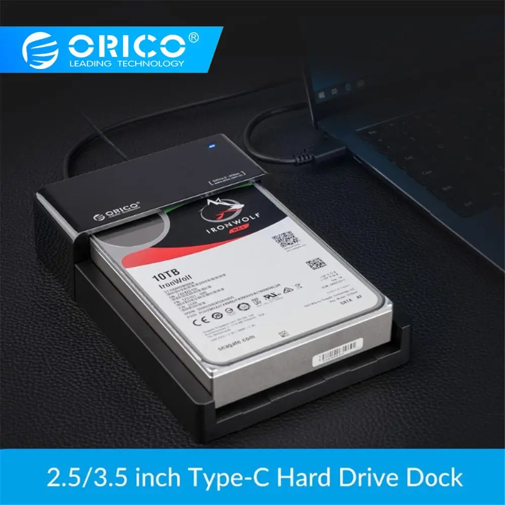 ORICO высокоскоростной HDD Box 2,5 3,5 дюйма HDD чехол SATA для USB 3,1 Gen2 type C SSD адаптер жесткий диск Внешний корпус Чехол