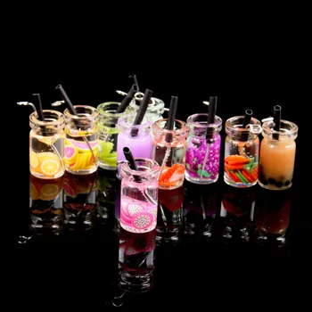 

Pendant Charms 3D Transparent Glass Sweet Candy Drink Bottle Resin Pendants Earring For Jewelry Making DIY Necklace Accessories