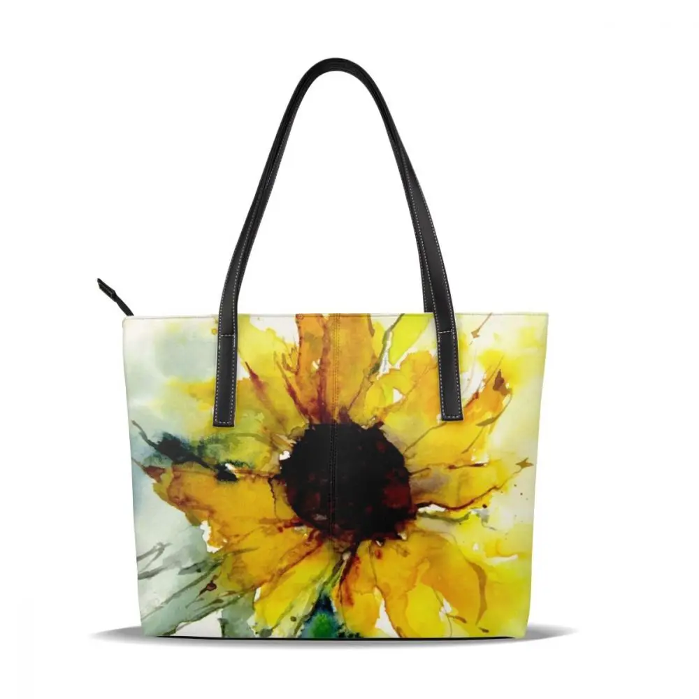 

Plant Handbag Plant Top-handle Bags Print Trendy Leather Tote Bag Shopper High quality Print Women Handbags