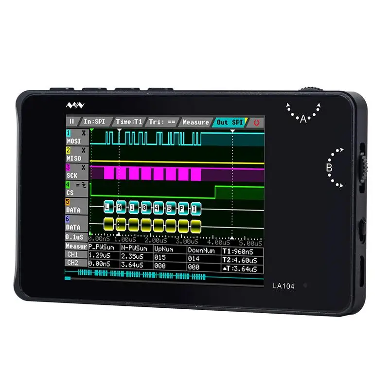 

Digital Logic Analyzer 2.8 Inch Screen 4 Channels Oscilloscope SPI IIC UART Programmable 100MHz Max Sampling Rate PWM I2C Serial