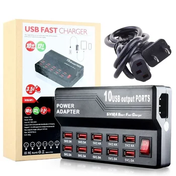 

Practical 10 Port USB Charger Travel Wall Charger Adapter For Smart Phone Tablet Notebook Camera Portable EU US Plug