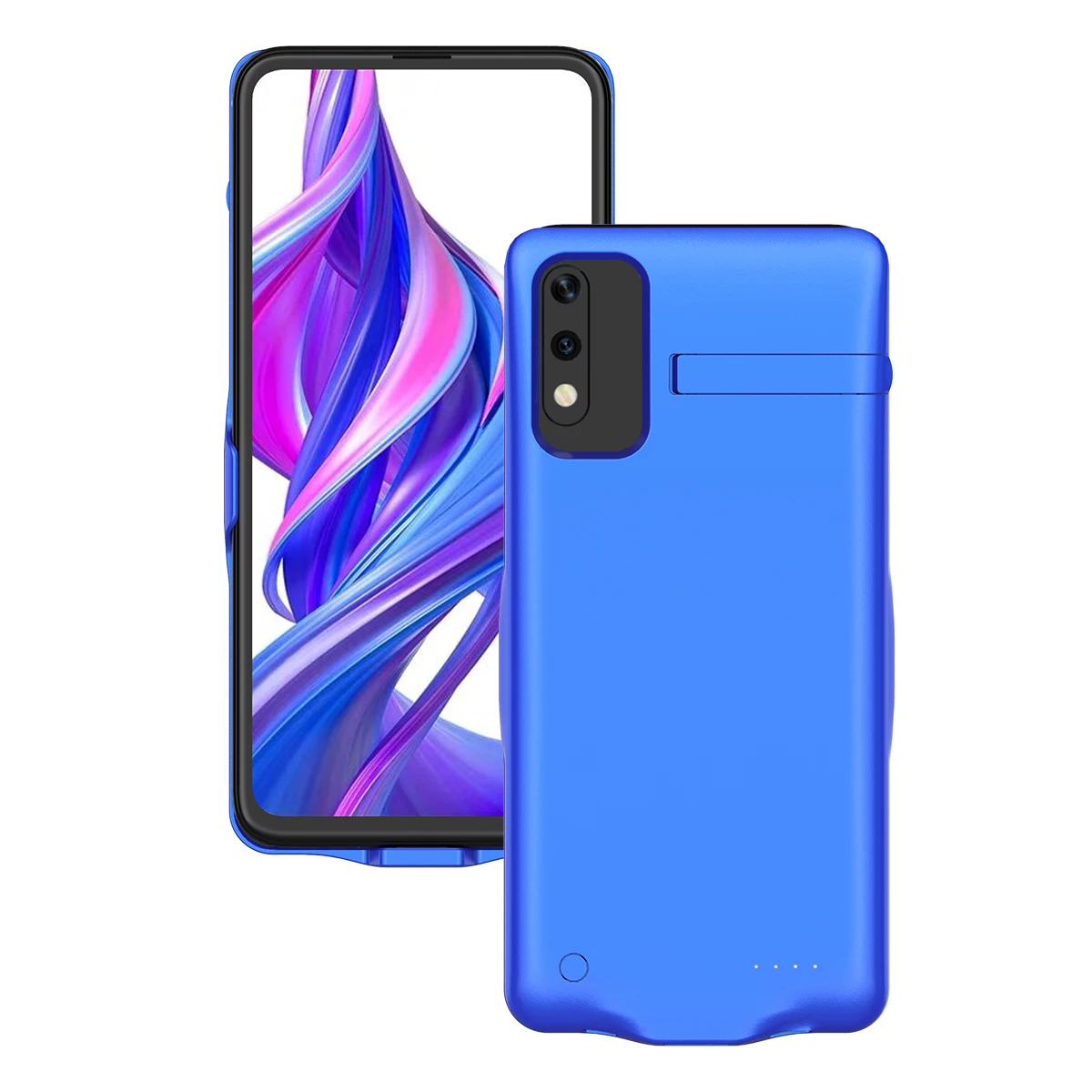 Для Huawei Honor 9X6500 мАч чехол для зарядного устройства Расширенный аккумулятор запасная Мощность Защитный чехол противоударный задний Чехол бант Funda - Цвет: Синий