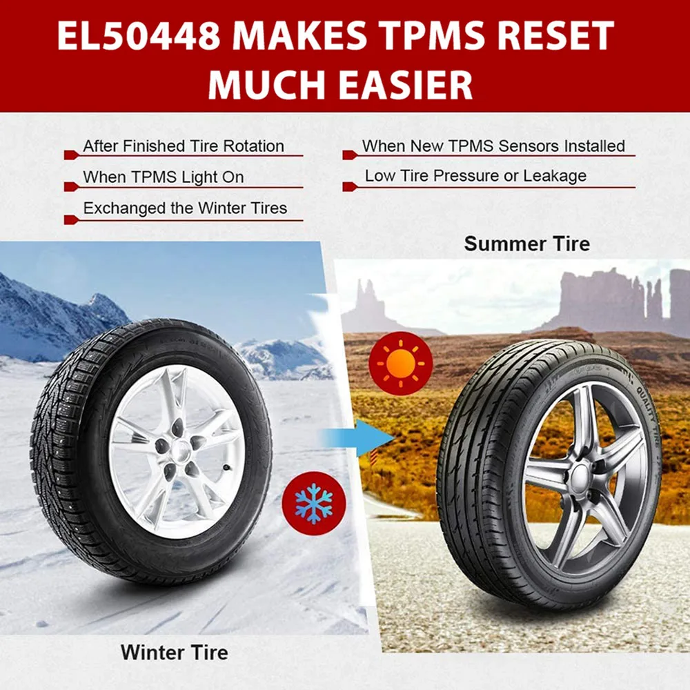 Car TPMS Reset Tool EL50448 OEC-T5 Auto Tire Pressure Monitor Sensor Relearn Tool for Opel Buick Chevrolet GMC Hummer Chevy 3