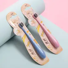 Детская зубная щетка Очень мягкая ультратонкая щетина с пшеничной соломенная Ручка Компактная тонкая головка портативная для путешествий уход за полостью рта#11