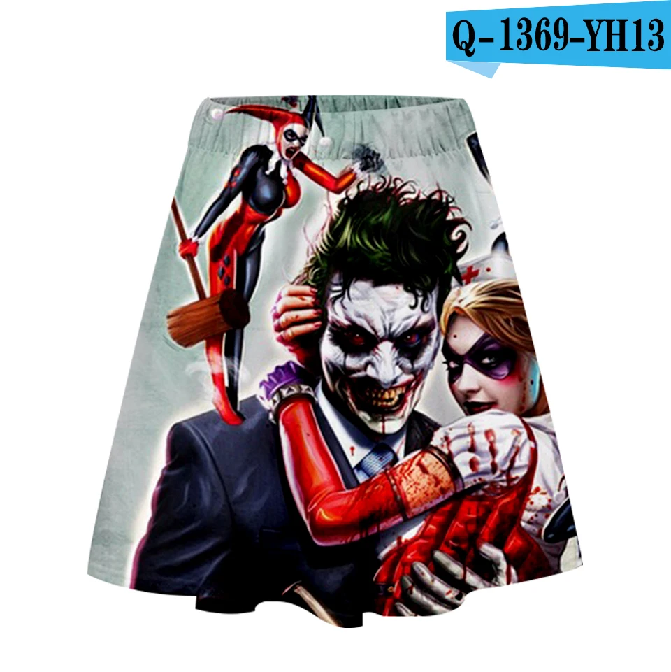Frdun tommehaha joker, 3D юбка,, новинка, для девушек, повседневная, летняя, трендовая, модная, женская, повседневная юбка, крутая, летняя, модная, стильная - Цвет: As shown