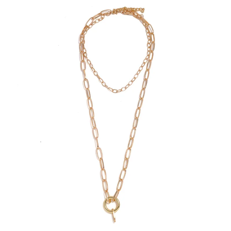 Gold Металлическая цепь KMVEXO, многослойное ожерелье в виде цепи - Окраска металла: Gold