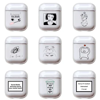 

Cute Transparent Hard Case For Apple Airpods Pro 3 2 1 Case Funny Cartoon Earphone Cover For Airpod Pro 2 1 Headphone Case Box