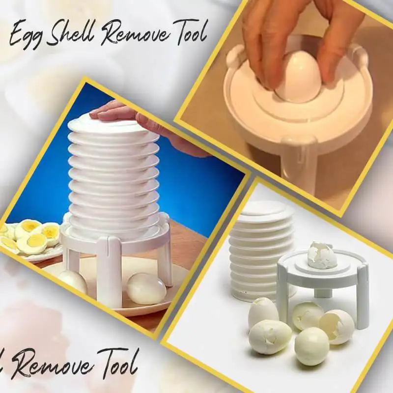 Eggstractor - Egg Peeler Boiled Egg Shell Plastic Material Peeling Remover  As Seen On TV - White 