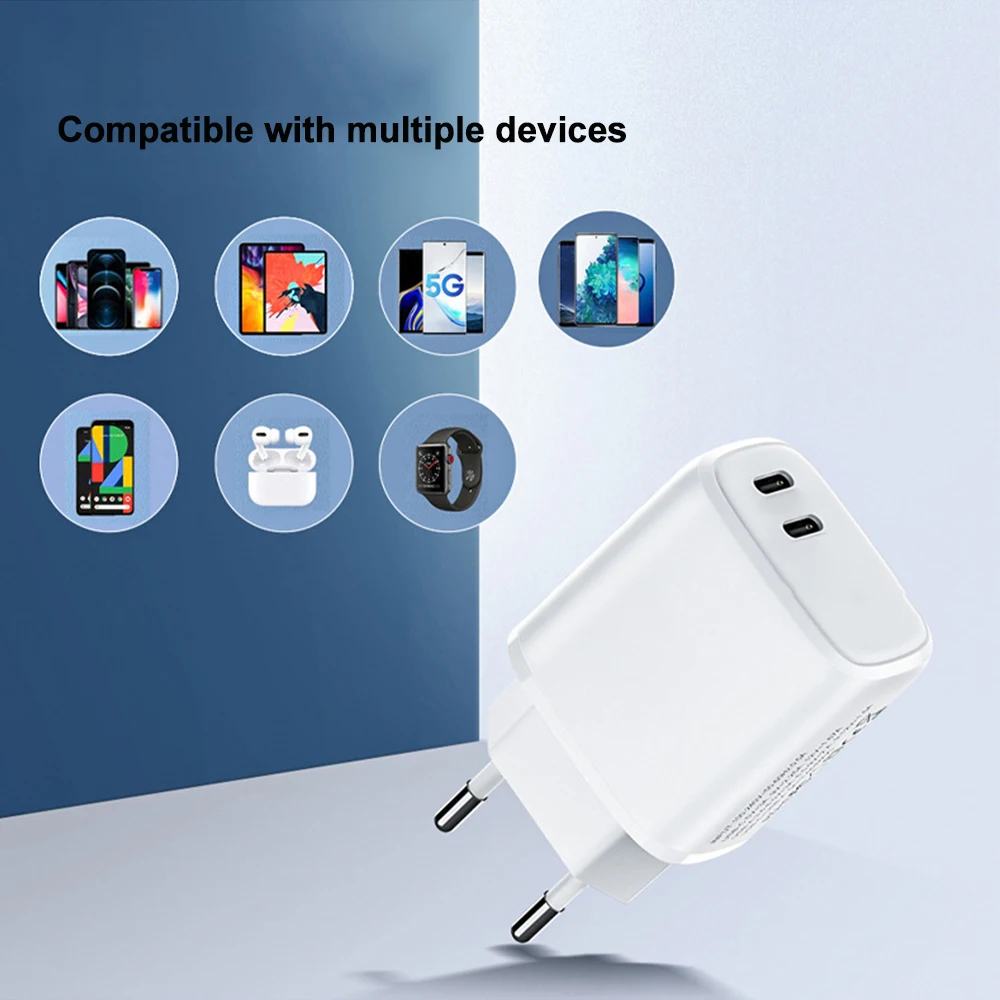 Quick Charge 3.0 PD Charger 40W/20w USB Type C Wall Fast Chargeing For IPhone 13 12 Ipad Samsung Xiaomi Phone Charger Adapter