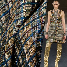 Ткань Франция золото бар Твид ткани осенний пиджак платье костюмы материалы для одежды текстиль швейная ткань метр