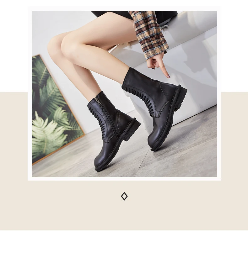 Короткие ботинки со смайликом; женская обувь на плоской платформе; модные женские ботинки из натуральной кожи на низком каблуке со шнуровкой в британском стиле; сезон осень