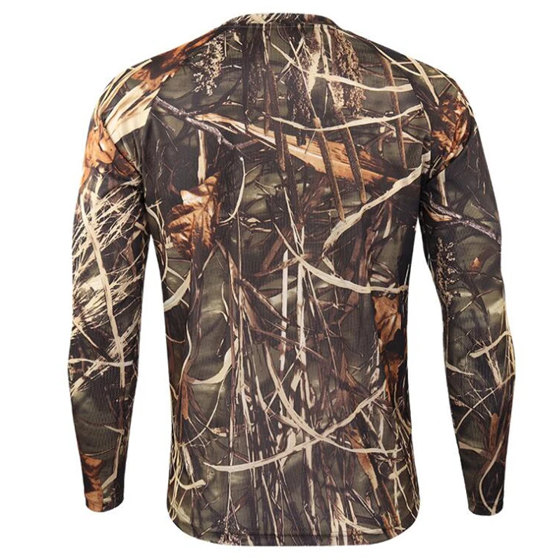 Sport T Shirt, Long Sleeve T Shirt, Men Tactical Camouflage Quick Dry T-shirt