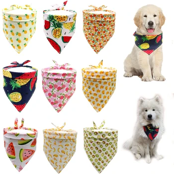 

1 Pcs Fruit Dog Bandana Print Pet Dog Scarf Adjustable Size Dog Cat Bow Tie Pet Grooming Accessories Personalized Dog Bandana