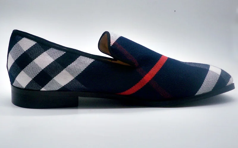 Chaussures Hommes/разноцветные парусиновые туфли в клетку; мужские лоферы без застежки с круглым носком; летние модные мужские туфли; повседневная обувь на плоской подошве