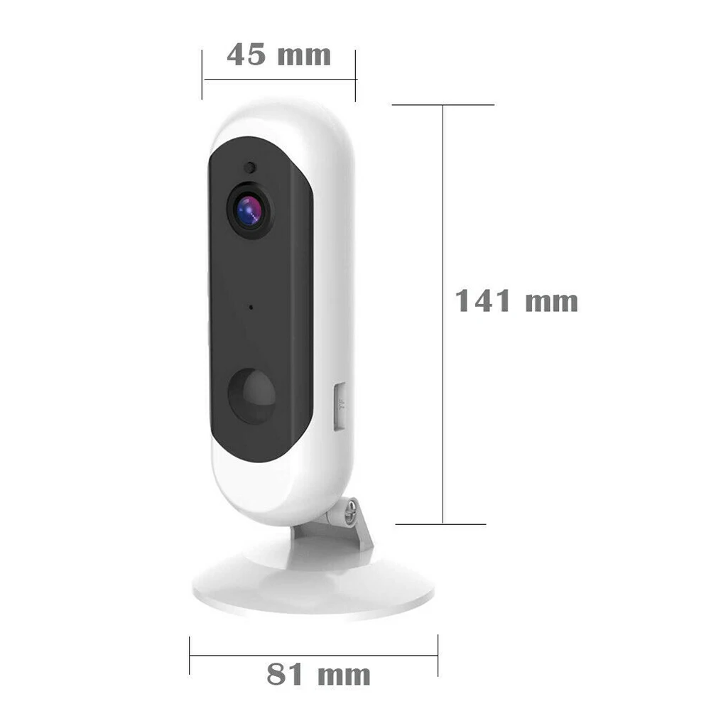 Перезаряжаемая камера наблюдения 1080P Wifi ночного видения двухсторонняя аудио камера безопасности EM88