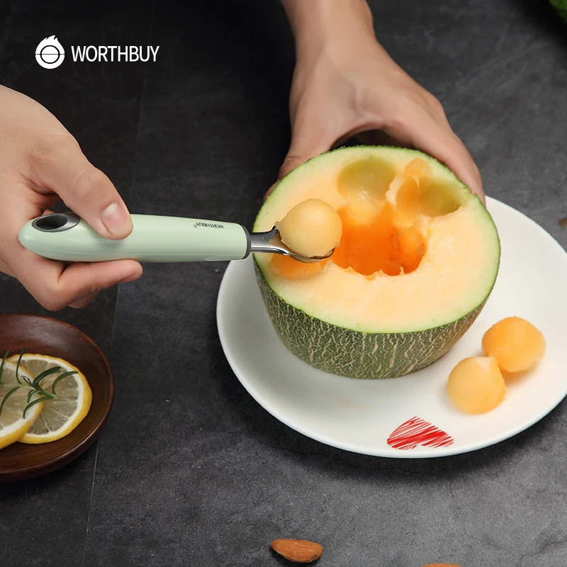 WORTHBUY Креативные совки Для дыни из нержавеющей стали совок для мороженого с