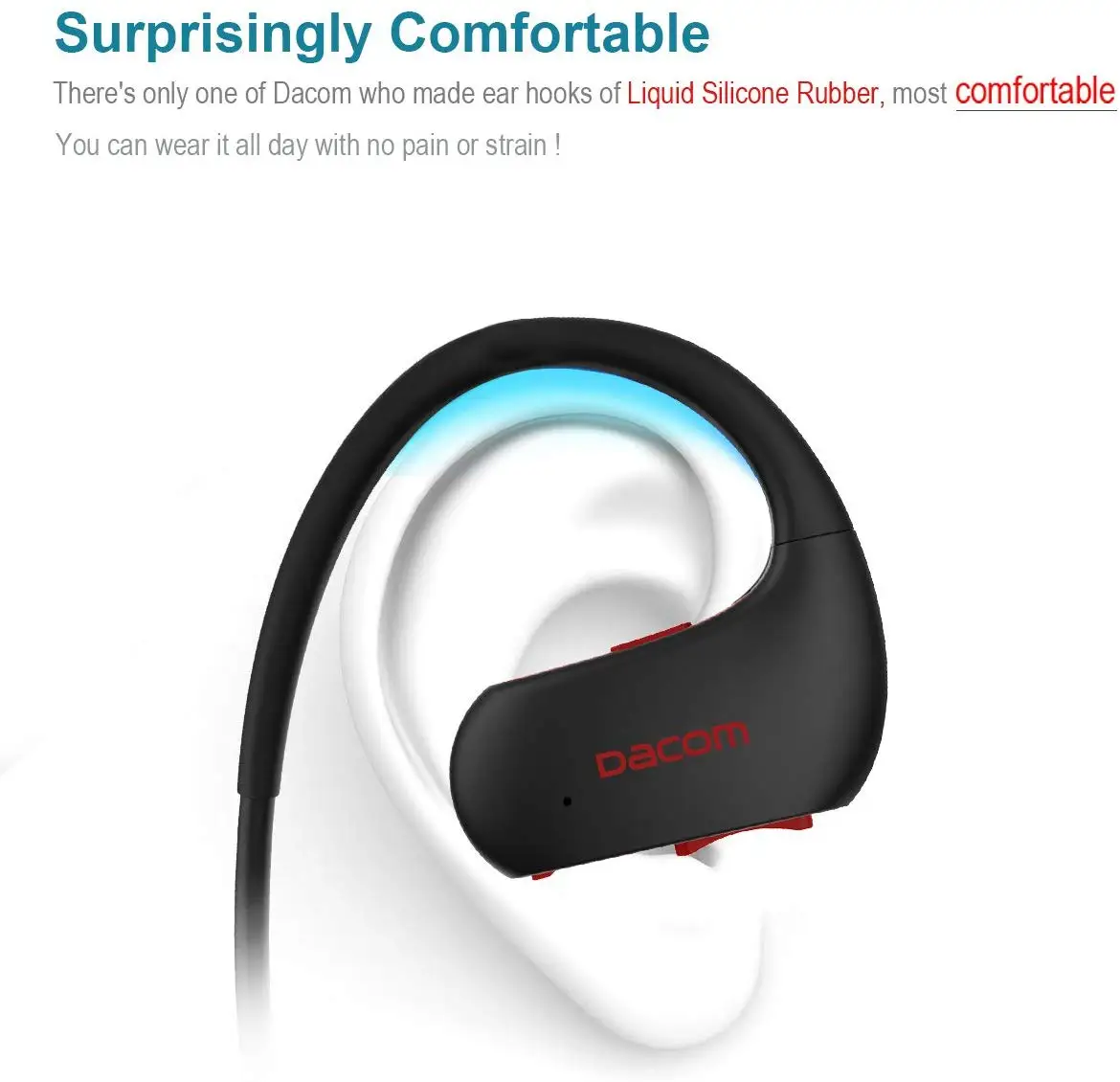 DACOM L05 Bluetooth наушники бас IPX7 водонепроницаемые беспроводные наушники спортивные Bluetooth гарнитура с микрофоном для iPhone Android