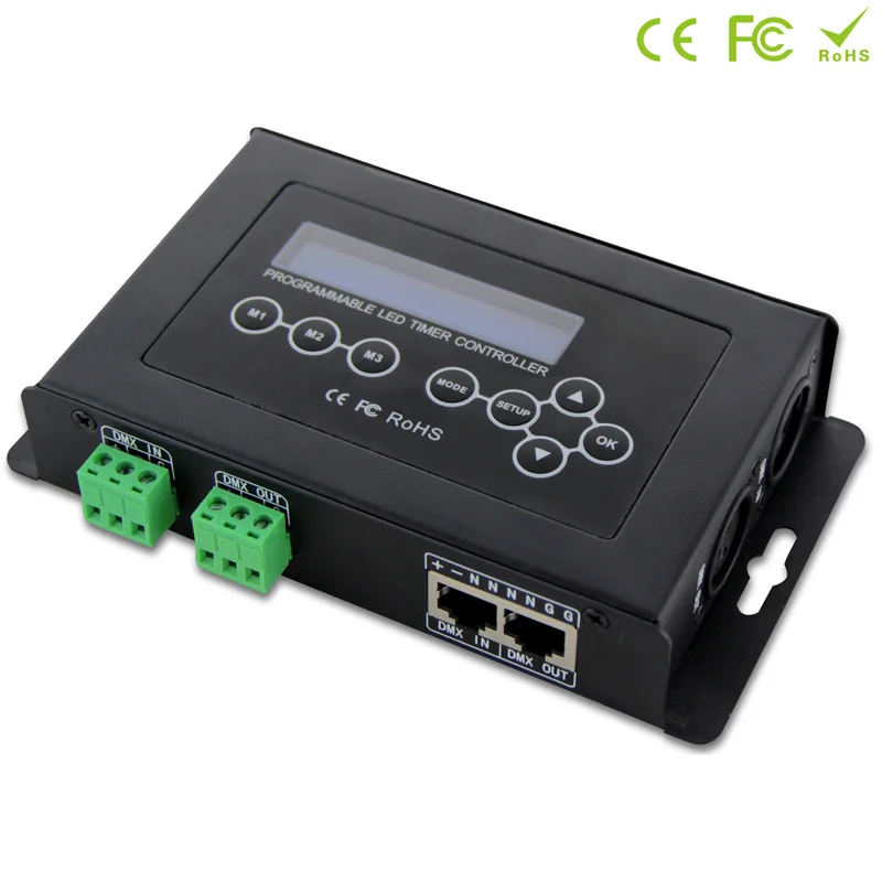 BC-100 DC9V led RGB Controller DMX512 signal 170 Pixels led Light Controller LCD Display&RF Wireless Remote for led strip moudle