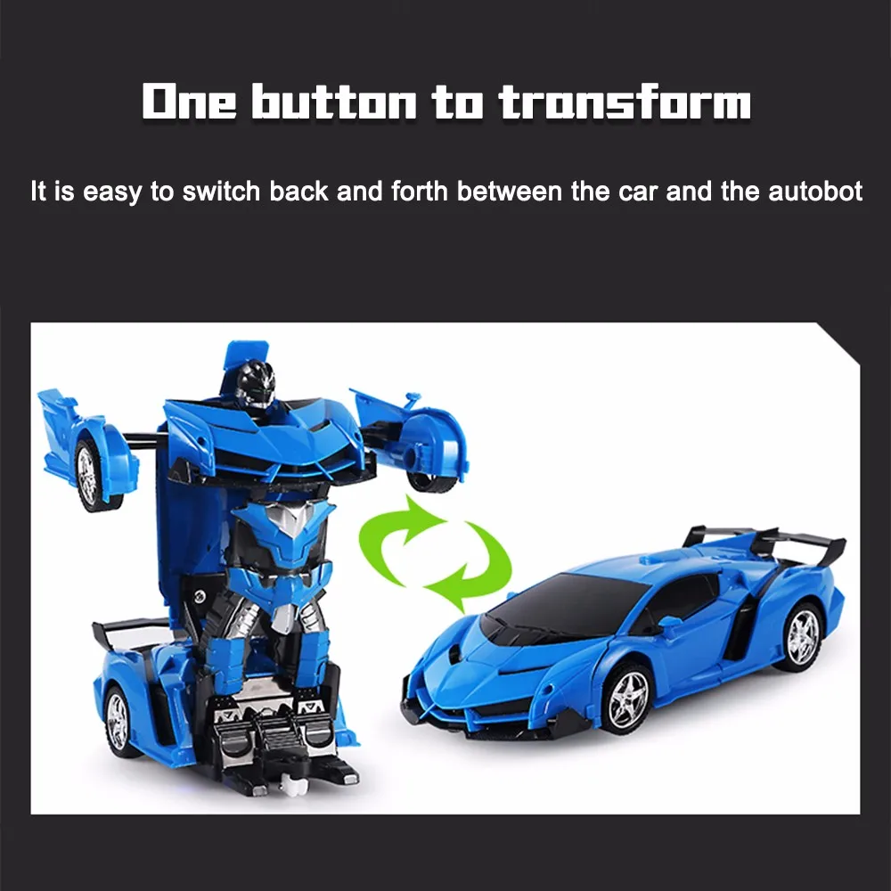 2 in 1 RC Car Deformation Robot Driving Sports Vehicle Model 118 Remote Control Car Toys Gifts For Boys (8)