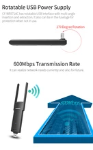 COMFAST 5G USB port WiFi Repeater 11AC Gigabit dual frequency  CF-WR371AC 600Mbps desktop laptop computer WiFi receiver remote