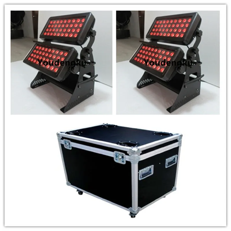 1pcs with flightcase 72*15W RGBWA 5IN1 Multi-Color DMX 512 LED Wall Washer LED Floodlight City Color Outdoor IP 65