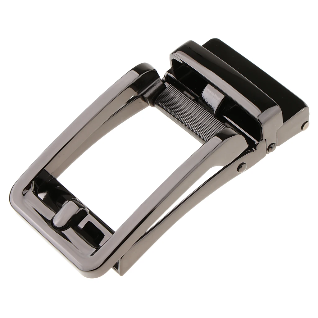 Mens Ratchet Alloy Belt Buckle Replacement Rectangle Automatic Slide Buckles