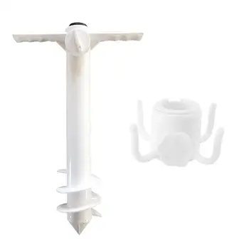 

2PCS Beach Umbrella Auger Easy To Use Sturdy Umbrella Anchor Umbrella Stand Holder Umbrella Spike Garden Beach Outdoor With Hook