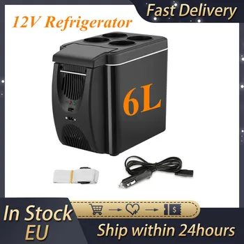 

Portable 12V Refrigerator Freezer Heater 6L Mini Car Freezer Cooler Warmer Electric Fridge Icebox Travel Refrigerator