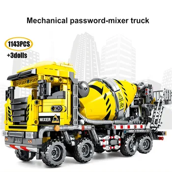 

Building Blocks Model DIY Building Bricks Roller Excavator Piling Truck Earthmoving Mixer Truck Vehicle Model Blocks Toy for Kid