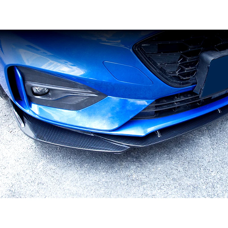 Передний бампер спойлер защитная пластина для губ комплект карбоновая поверхность автомобиля декоративная полоса подбородок Лопата для Ford Focus ST