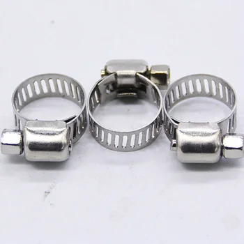 

10-16mm Stainless Steel Hose Clamps American Type Tube Pipe Clamps JS23