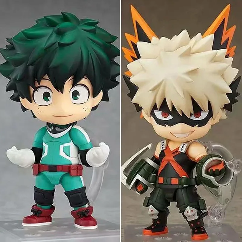 

Anime My Hero Academia Midoriya Izuku Bakugo Katsuki Doll 705 Clay Man Face Change Hero Anime Q Edition Garage Kit
