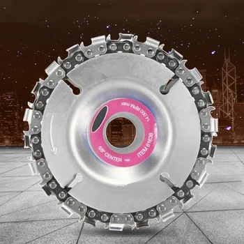 

Inch 4 Grinder Disc and Chain 22 Tooth Fine Abrasive Cut Chain For 100/115 Angle Grinder for wood carving disc