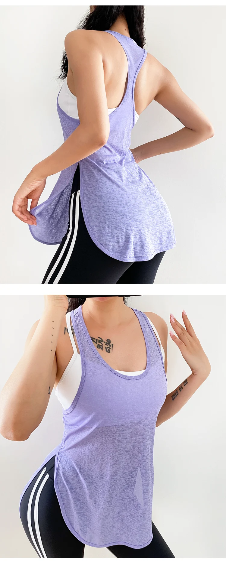 2021 Running Vest For Jogger Sleeveless Sports Shirt Women's Summer Gym Running Fitness Top Blouse Beauty Back Yoga Shirts