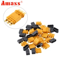 

MR30 Connector,Amass MR30 Connector Plug With Sheath Female & Male for RC Lipo Battery RC Multicopter Airplane