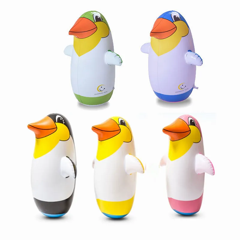 Для активного отдыха и спорта случайный цвет 22, 36, 45 и 70 см надувной пингвин игрушки мягкий пластиковый стакан надувной пингвин для детей