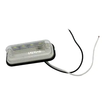 

6 LED Stripe Shape License Plate Tag Light Black Boat Trailer RV Truck Ear Mount Modification Auto Parts