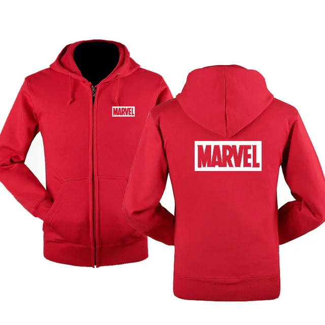 Толстовки на молнии с логотипом Marvel на осень и зиму, Мужская Флисовая Куртка с капюшоном, толстовки с капюшоном на молнии r