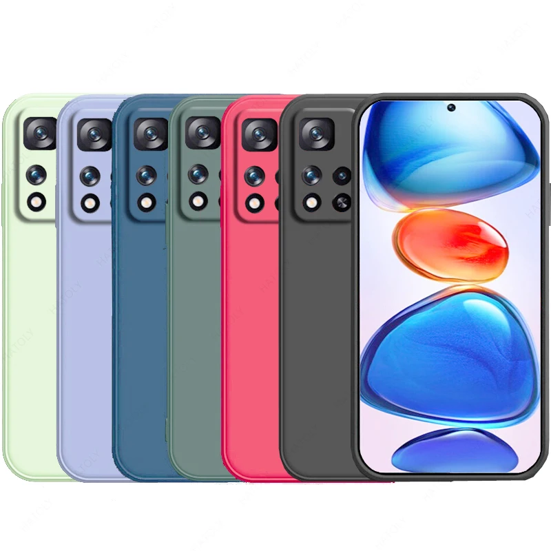 For Xiaomi Redmi Note 11 Pro Case Cover for Plus 10 4G 5G 10S 9T 9s 9 Phone Shell Liquid Silicone | Мобильные телефоны и