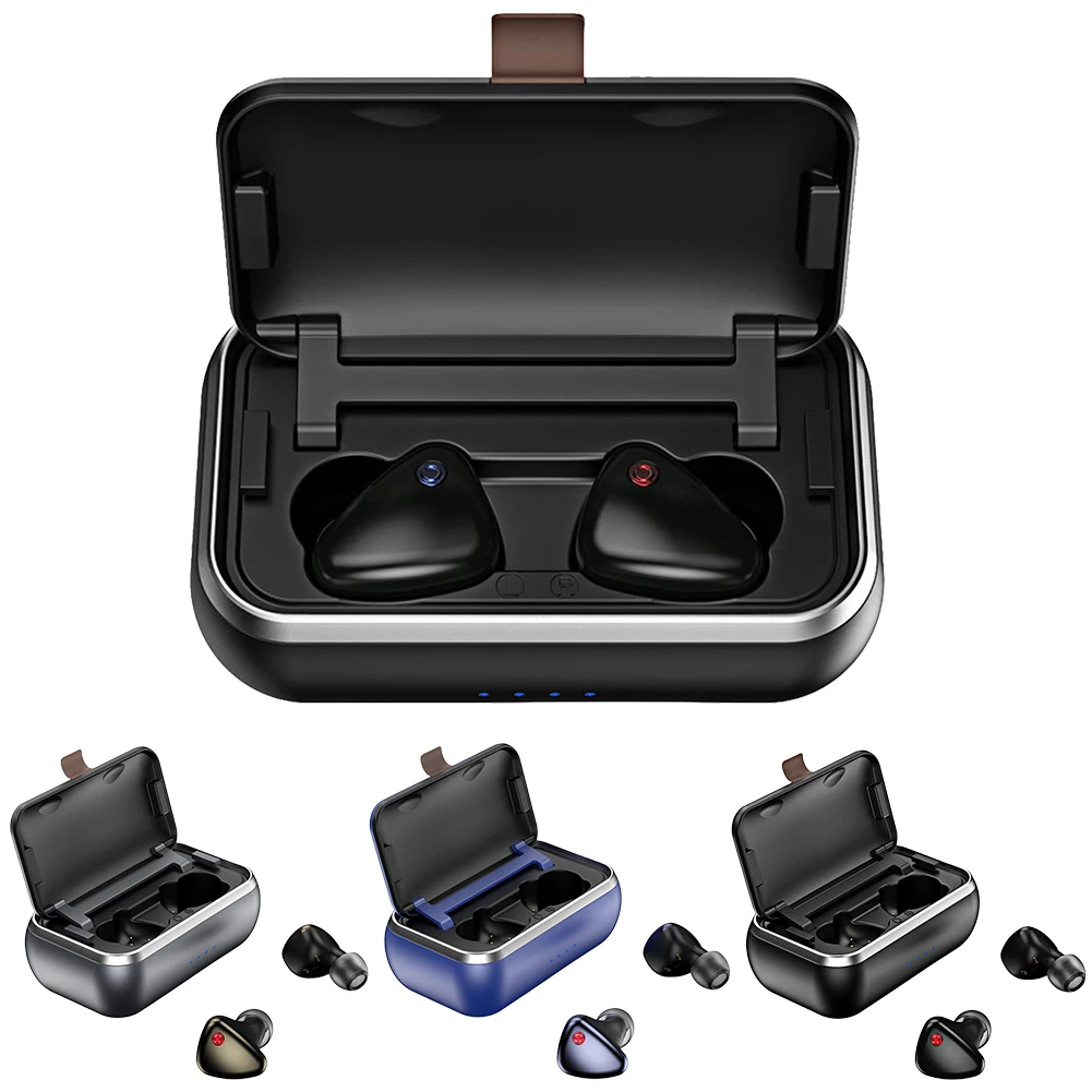 Мини Водонепроницаемый 3D стерео HD Bluetooth гарнитура перезаряжаемая с шумоподавлением чехол спортивный беспроводной портативный TWS 5,0